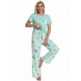 thumbnail image 5 of DAKIMOE Womens Pajama Sets 2 Piece Sets for Women Summer Sets Short Sleeve Pajamas Lounge Set Casual Sleepwear Loungewear PJS, S-XXL, 5 of 9