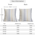 thumbnail image 4 of Blue Yellow Pillow Covers 20x20 Set of 2 Geometric Striped Print Partten Decorative Outdoor Boho Pillowcases with Zipper Rustic Decoration Farmhouse Sofa Couch Throw Cushion Cover Bed Decor, 4 of 4