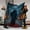 40x30inch(102cmx76cm), variant on 1pc, Flannel Blanket Soft Halloween Grim Reaper Street Scene Flannel Blanket, 2D Non-Electric Deep Night Color, Handheld Sickle Grim Reaper Figure, Deep Blue and Blood Color Interwoven, Gothic Style,