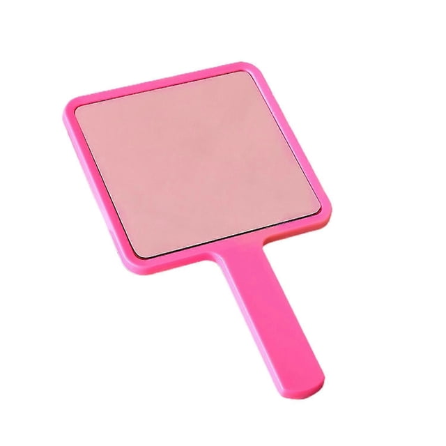 Espejo de maquillaje con asa, buen agarre, espejo de mano para peluquería, espejo de tocador cuadrado para maquillaje.