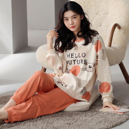 

QWZNDZGR Fake 1 For 3 Spring Combed Cotton Embroidery Duck Pajama Sets Women Pyjamas Striped Sleepwear Loungewear Pijama Mujer Nightwear