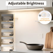 Under Cabinet Lighting 16 inches, 108 LED Battery Operated Closet Light Indoor, 3 Color & Stepless Dimming Motion Sensor Lights, Magnetic Under Counter Lights for Kitchen, Pantry, Stairs - 2 pack