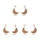 thumbnail image 1 of Aretes colgantes Qarigey en forma de luna vintage joyería colgante Café blanco, 1 of 6