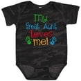 thumbnail image 3 of Inktastic My Great Aunt Loves Me Boys or Girls Baby Bodysuit, 3 of 5