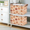 thumbnail image 2 of Yayeee Foldable Storage Basket for Shelves with Handles Waterproof Cloth Bins, Colorful Halloween Pumpkin Pattern, 2 of 7