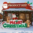 thumbnail image 2 of 9.5 FT Christmas Inflatable Merry Christmas Sign with Santa, Reindeer & Gingerbread Man, LED Lit in- & Outdoor Decoration for Yard Garden Lawn Winter Decor, 2 of 9