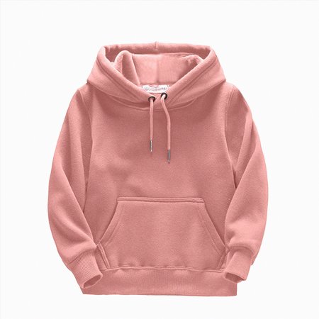 UAYOTSE Kids Child Toddler Boys Girls Solid Long Sleeve Patchwork Hooded Thickened Warm Sweatshirt Pullover Blouse Tops Outfits Clothes(Pink#5 8-10 Years)