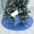 thumbnail image 3 of Opolski 1 Set Christmas Style Tree Skirt Eye-catching Polyester Beautiful Snowflake Pattern Tree Carpet for Home, 3 of 8