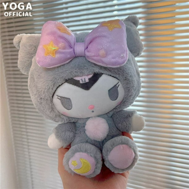 Peluche de dibujos animados My Melody Cinnamoroll Kt Cat Purin Dog, juguete de peluche Kawaii de oso pequeño, muñeco de peluche de Anime, 20cmKuromi 11about 20cm Fivean unisex