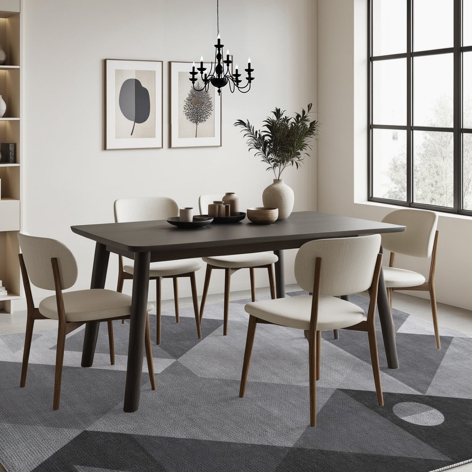 Cozylore 9'x12' Area Rugs for Living Room Geometric Style Modern Rug Soft Low Pile Non Slip Carpet Machine Washable Indoor Rug for Bedroom Dining Room Office, Gray