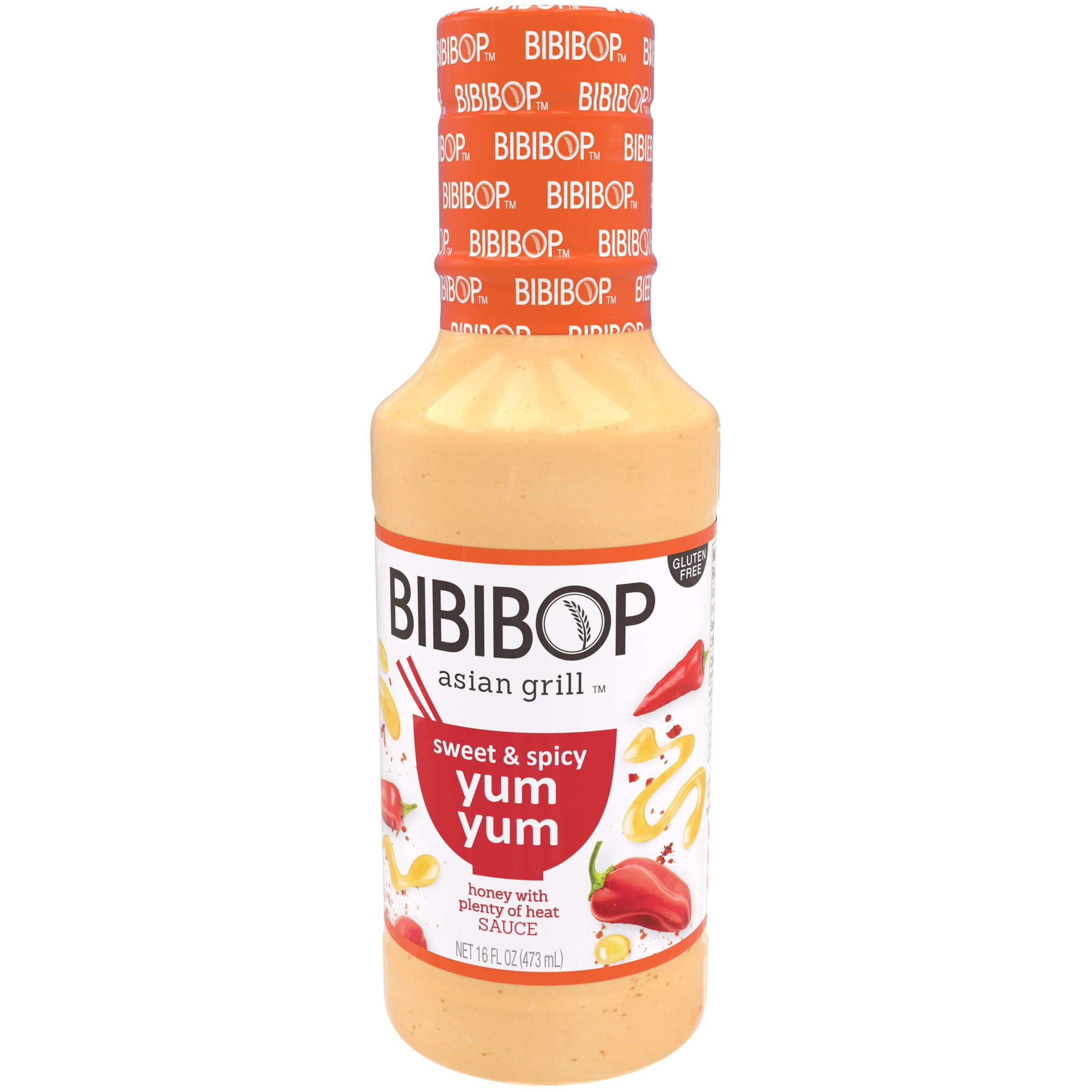 Bibibop Asian Grill Sweet & Spicy Yum Yum Sauce, 16 fl oz Bottle