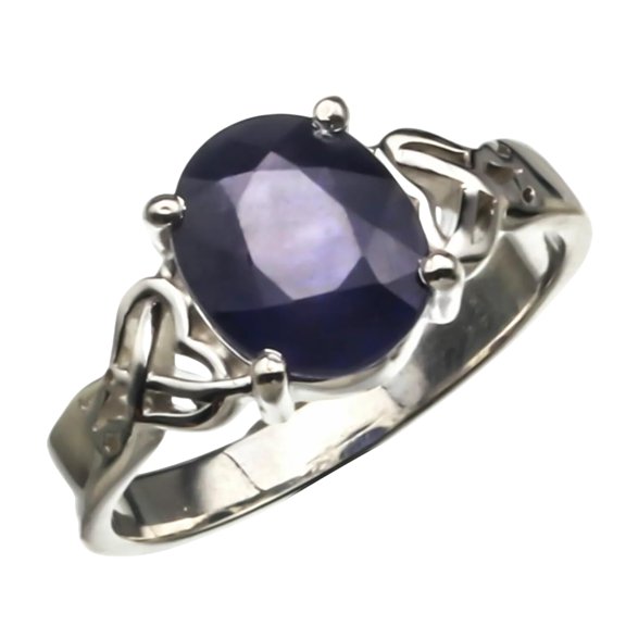 Natural Blue Sapphire Corundum Ring, Blue Sapphire Gemstone Ring, September Birthstone, Fine Ring Women Ring, Gold Micron, 925 Sterling Silver, Cocktail Ring, Minimal Stacking jewelry, Wedding Ring