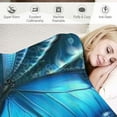 thumbnail image 3 of Creowell Blue Butterfly Printed Blanket Throw Lightweight Super Soft Micro  Throw Blankets Fit Couch Bed Living Room Sofa Chair, 3 of 6