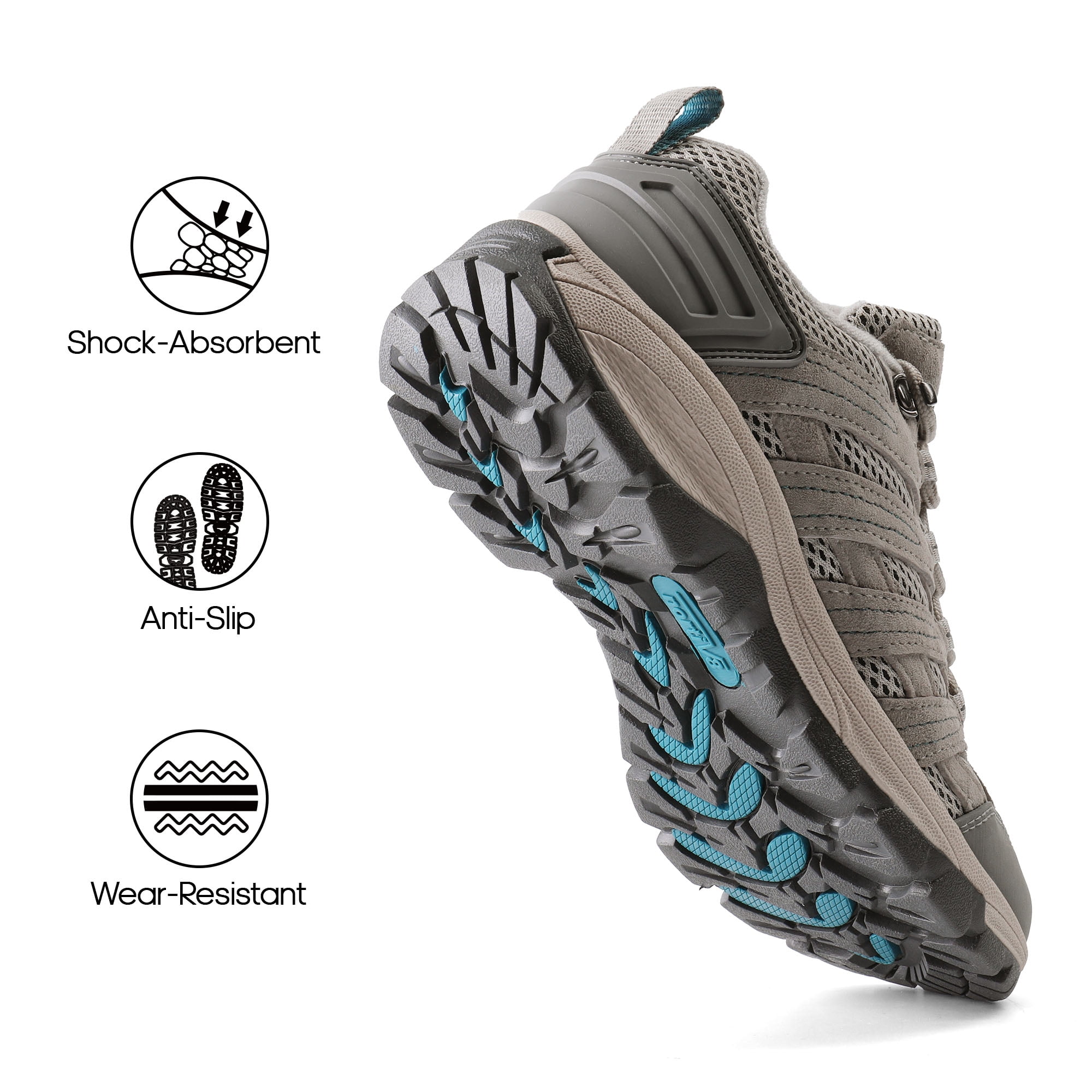 NORTIV 8 Women’s Lightweight Hiking Shoes Breathable Mesh Walking Sneakers for Outdoor Work