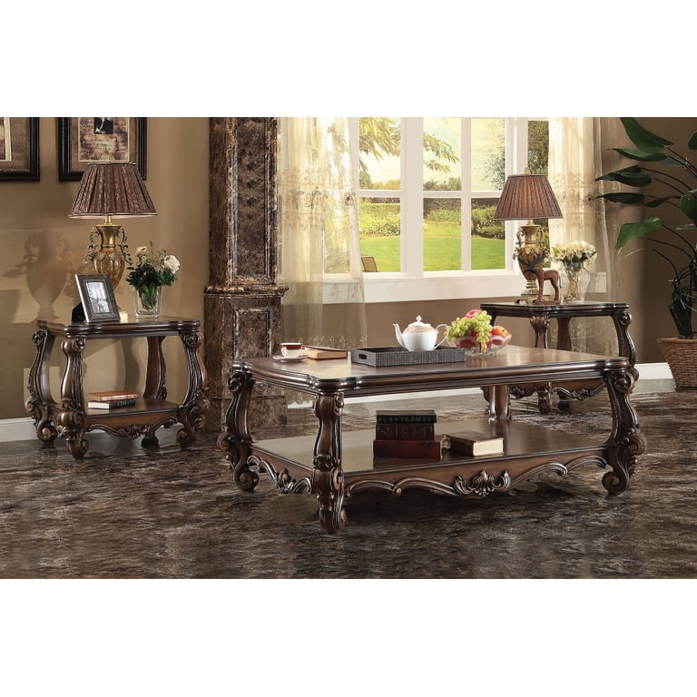 ACME Versailles Coffee Table, Cherry Oak - Walmart.com