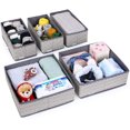 thumbnail image 2 of Dresser Drawer Organizer, Closet Open Storage Cubes Foldable Storage Bins Dividers Fabric Storage Cubes Drawer Containers, 2 of 4