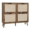 thumbnail image 5 of 4 Doors Shoe Rack, Freestanding Modern Shoe Storage Cabinet for Entryway, 5 of 13