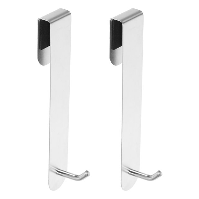 BALAHAPY 2Ud Gancho Para Puerta En Inoxidable Plata Ideal Para Y