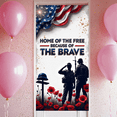 thumbnail image 6 of Patriotic Banner Military Tribute Decorative Design American Flag Poppies for Memorial Day Veterans Day Independence Celebration, 6 of 7