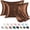 04- Brown, variant on Cuoff Satin Pillowcase for Hair and Skin, Silk Satin Pillowcase 2 Pack, Queen Size Pillow Cases Set of 2, Silky Pillow Cover with Envelope Closure (20x30, Champagne Striped)