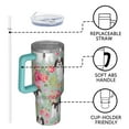 thumbnail image 4 of OBREWU Shih Tzu Dog and Flower Floral Tumbler with Handle and Lid,Shih Tzu Dog and Flower Floral 40oz Double Wall Vacuum Insulated Tumbler,Cups Gift for Women and Men, 4 of 7