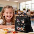 thumbnail image 4 of DISNIMO 3 Piece Kids Backpack for Girls, Cute Cat Floral Printed Lightweight 17 Inch Bookbag and Lunch Box Set, Primary School Daypack Elementary Students Knapsack, Back to School Gift, 4 of 7