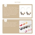 thumbnail image 2 of Pendientes colgantes multicolor liso semicírculo acrílico mujer pendiente regalo de aniversario elegante gancho para la oreja boda playa blanco Ropa, zapatos y accesorios Miscelánea Café Ligero Qarigey AP010380-09, 2 of 6