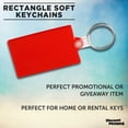 thumbnail image 3 of Rectangle Soft Keychains Set of 10, Bulk Pack - Perfect for Home, Tradeshows, Other Events - Red, 3 of 5