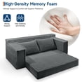thumbnail image 6 of Ataujin 75" Convertible Sofa Bed, Loveseat Sofa, Boneless Couch Bed with 2 Pillow, Folding Pull Out Couch, Loveseat Sleeper Sofa, Futon Couch for Living Room Bedroom, 6 of 7