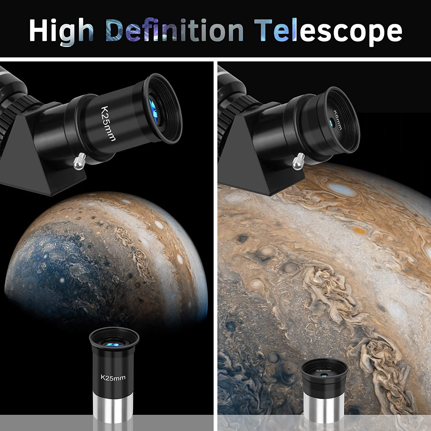 LAKWAR Telescope for Adults Kids Beginners, 70mm Aperture 400mm AZ Mount Refractor Telescope, Portable Astronomy Optical Telescope with Tripod, Phone Holder Adapter for Star Watching & Moon Viewing