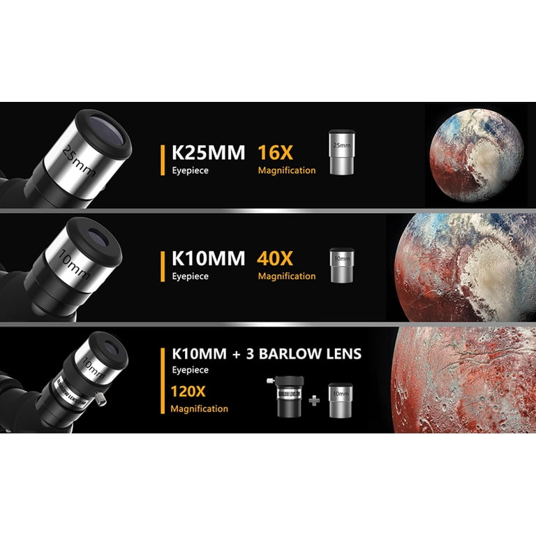 Juyafio Telescope, 70mm Aperture, 16X-120X Magnification, Portable