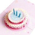 thumbnail image 2 of Tarjetas de felicitación de cumpleaños 3D Pastel Tridimensional Saludo (rosa azul) Sailing  Electrónica, 2 of 4