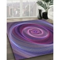 thumbnail image 2 of Ahgly Company Indoor Rectangle Patterned Purple Iris Purple Area Rugs, 3' x 5', 2 of 6
