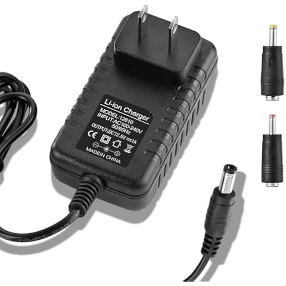 AC/DC 12.6V 1A Massage Gun Power Charger, Replacement Charging Adapter 12.6 Volt Charger for Massage Gun