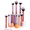 15pcs Mixed Colors, variant on 15 Pcs Mixed Colors Makeup Brush Set, 12 Face and Eye Makeup Brushes with 2 Makeup Sponges and 1 Powder Puff for Foundation Powder Blush Concealer Contour Eyeshadow Blending