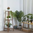 thumbnail image 5 of 30"/38"/46" Tall Bamboo Plant Stand Flower Pot Display Rack Shelf Indoor Outdoor, 5 of 5