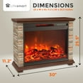 thumbnail image 3 of LifeSmart LifePro 1500W Electric Infrared Quartz Indoor Fireplace Heater, 3 of 8