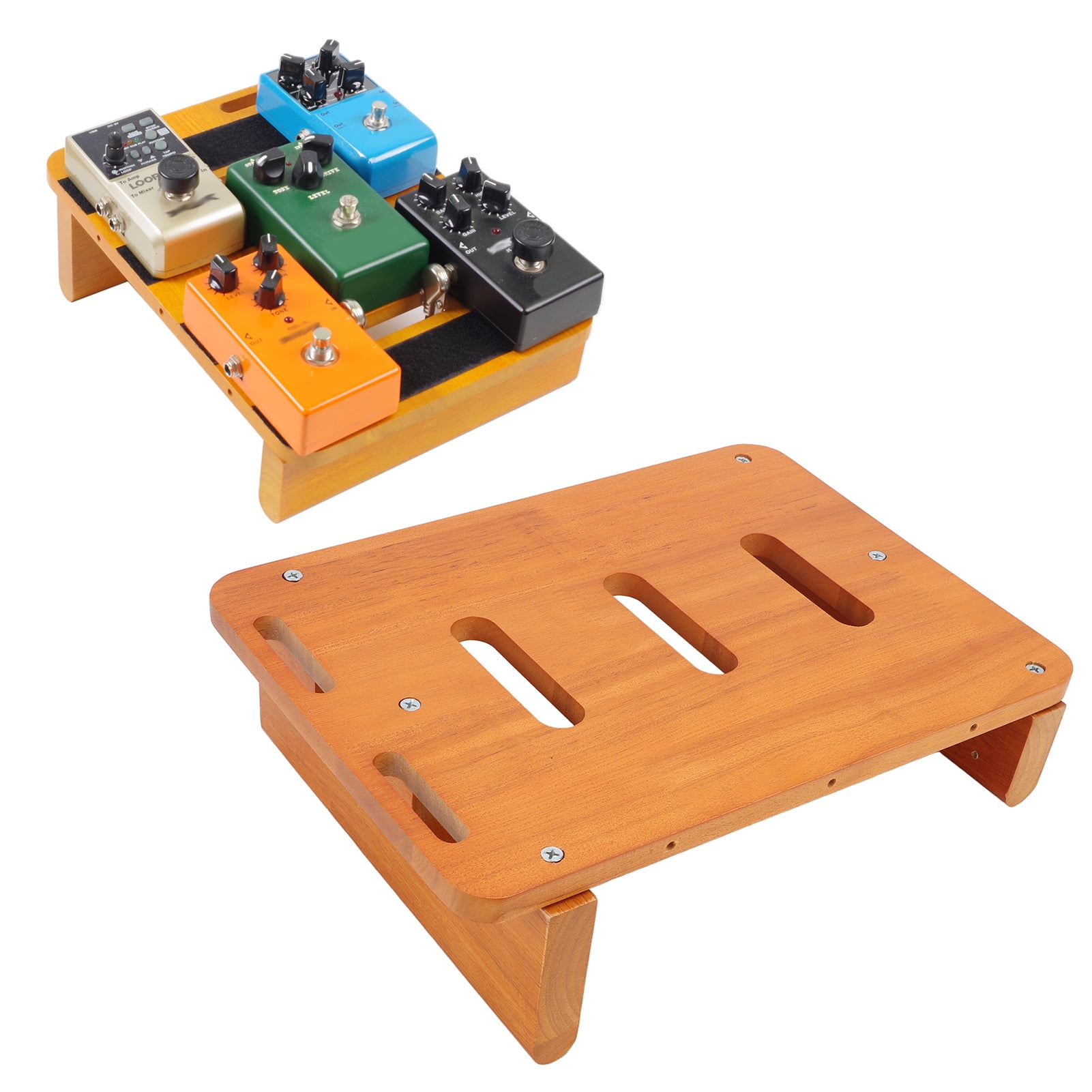 Spptty Guitar Pedal Board,Electric Guitar Effect Pedal Board Wood