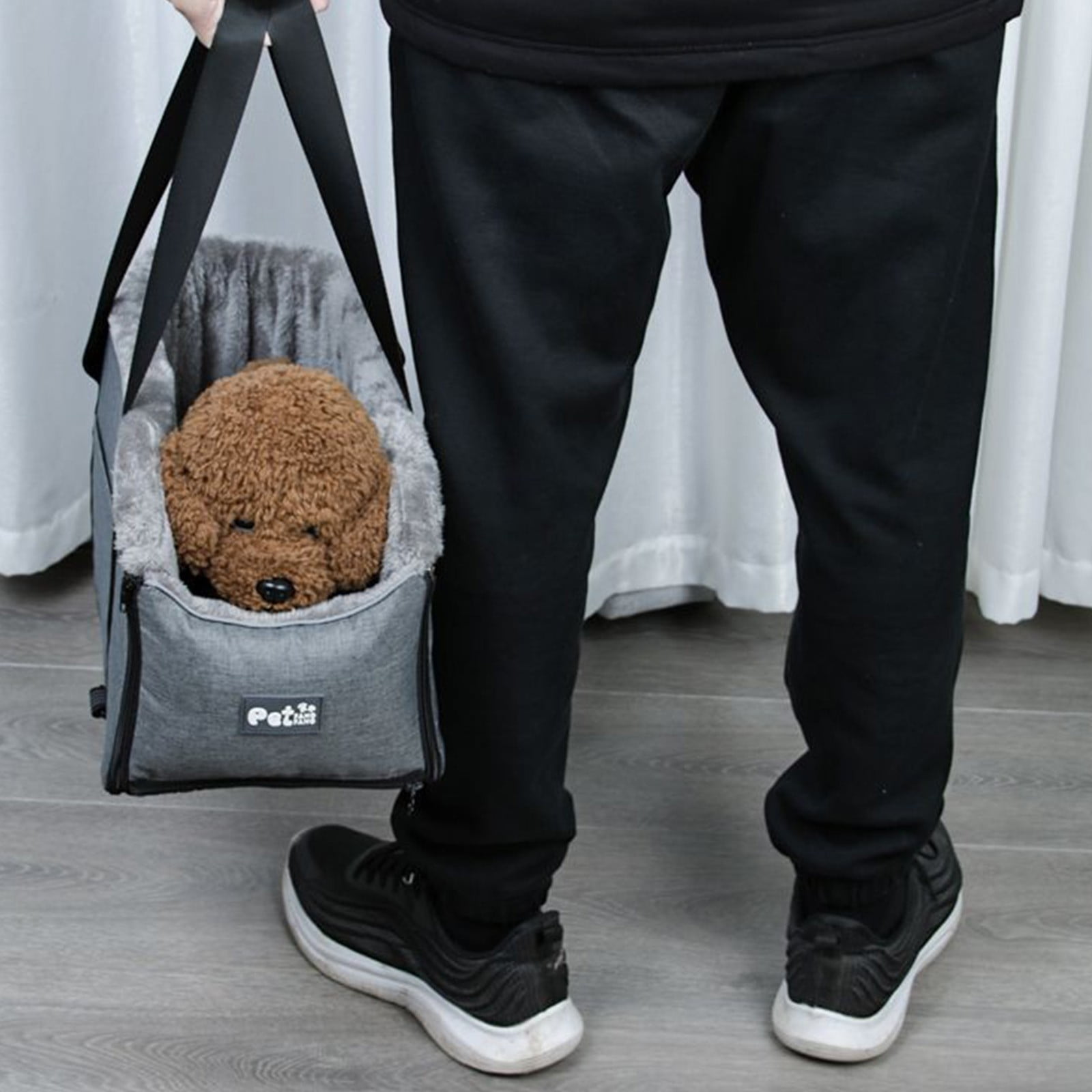 Tgbvmt Car Pet Carrier Center Console Cushion Bag Dog Travel Seat With Safety Strap Removable Lining Breathable Fabric For Small Pets Road Trip Outdoor Use Comfortable Design