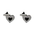 thumbnail image 4 of Langgg Keyring Keyholder DIY Small Decorative Purse Pendent Multipurpose Sweet Gift Workmanship Bag Decor Heart Keychain Black/White 2Set, 4 of 6
