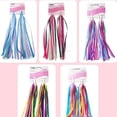 thumbnail image 3 of BESTONZON 2Pcs Children Bike Grips Tassels with 1PC Bell Set Scooter Ribbons Handlebar Weave Streamers Bike Accessories (Blue Tassels and Red Bell), 3 of 4