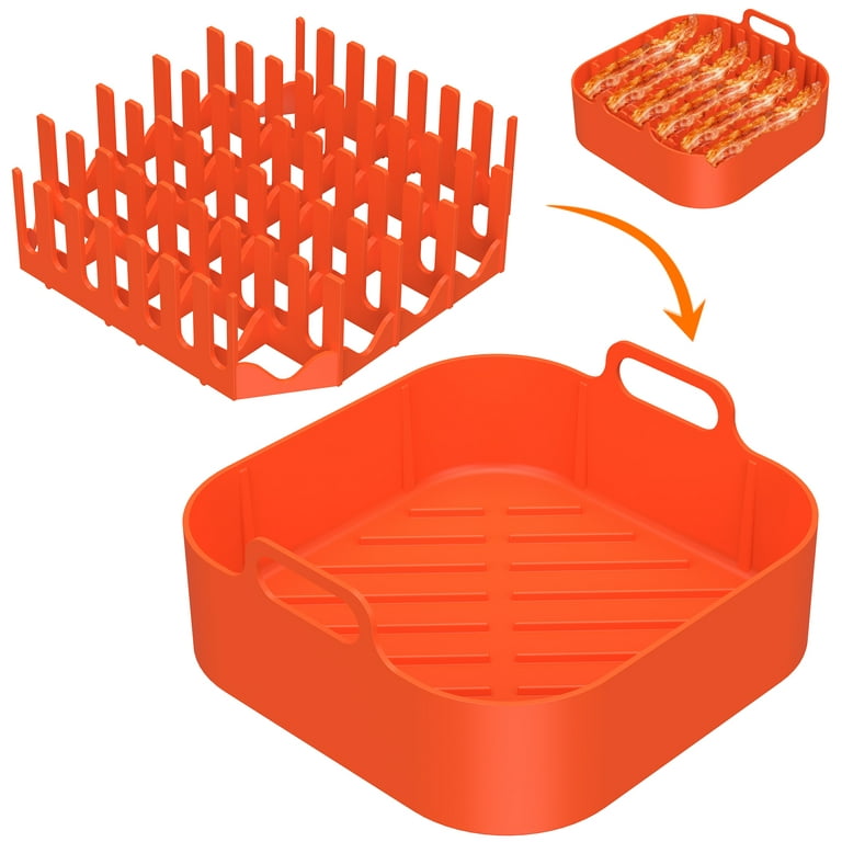 Air Fryer Bacon Cooker Tray Silicone Bacon Rack Tray Grease