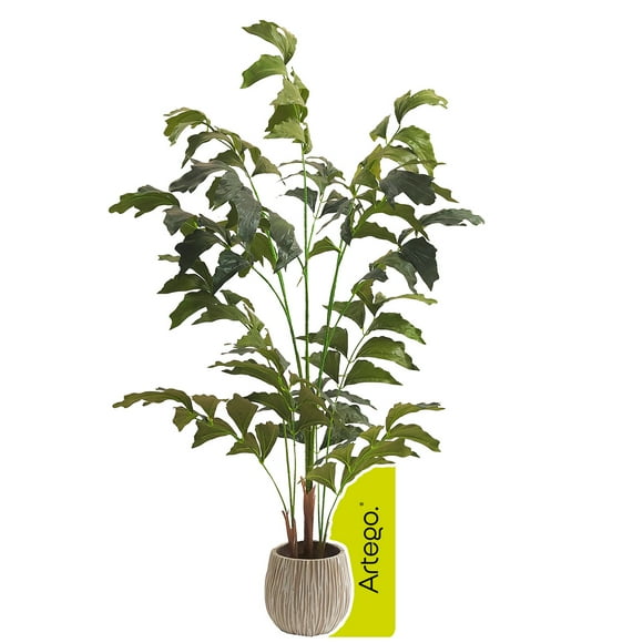 Planta artificial moderna con maceta decorativa Real Style Palmera caryota de 130cm de alto Artego para hogar sala comercio oficina