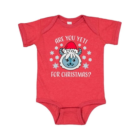 

Inktastic Are you Yeti For Christmas with Yeti and Snowflakes Adult Gift Baby Boy or Baby Girl Bodysuit