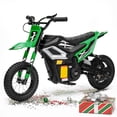 thumbnail image 4 of UBesGoo Electric Dirt Bike, 24V 250W Ride on Toys for Big Kids with Music & Bluetooth, 14 mph Twist-Grip Throttle & Hand-Operated Rear Brake, Green, 4 of 7