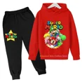 thumbnail image 1 of Conjunto de sudadera con capucha de Super Mario bros para niños, chaqueta para niños, ropa de primavera y otoño, suéter para niños de 3 a 14 años, venta, nuevo, 1 of 1
