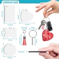 thumbnail image 3 of 160 Sublimation Blank Products, Sublimation Keychain Blank Bulk Set with Heat Transfer Blank Tassel Keychain Jump Rings, 3 of 7