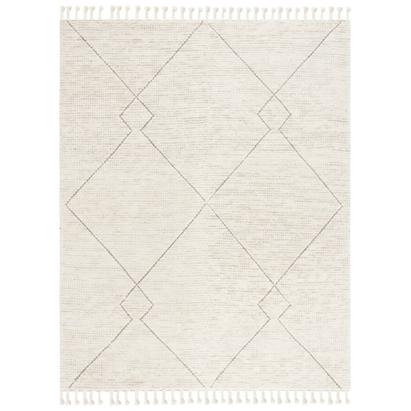 SAFAVIEH Casablanca Constance Diamond Wool Area Rug, Beige, 8' x 10'