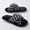 Black, variant on uublik Womens Fuzzy Slippers Cozy Memory Foam House Shoes Soft Faux Fur Lightweight Slippers for Indoor Outdoor, Black