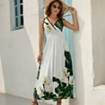 thumbnail image 5 of Calla Lilies Dress Summer Street Style Bohemia Long Dresses Female Sleeveless Printed Maxi Dress, 5 of 9